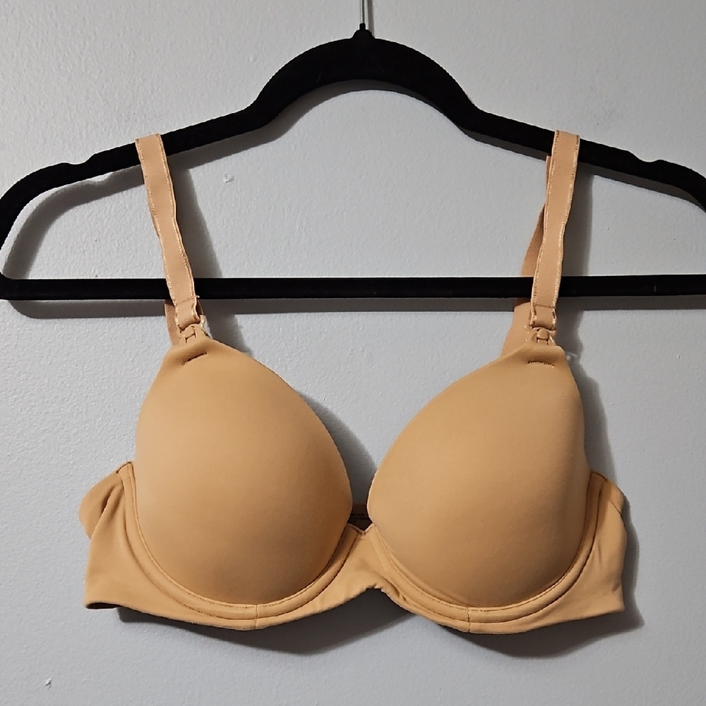 Soma Nursing Women's Tan Underwire Seamless Padded Bra Size 34C